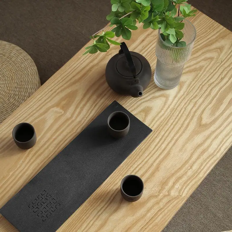 โต๊ะน้ำชาไม้แอชสำหรับอพาร์ทเมนต์ขนาดเล็ก โต๊ะกาแฟไม้จริงทรงสี่เหลี่ยมเรียบง่าย สไตล์โมเดิร์นสำหรับห้องนั่งเล่น