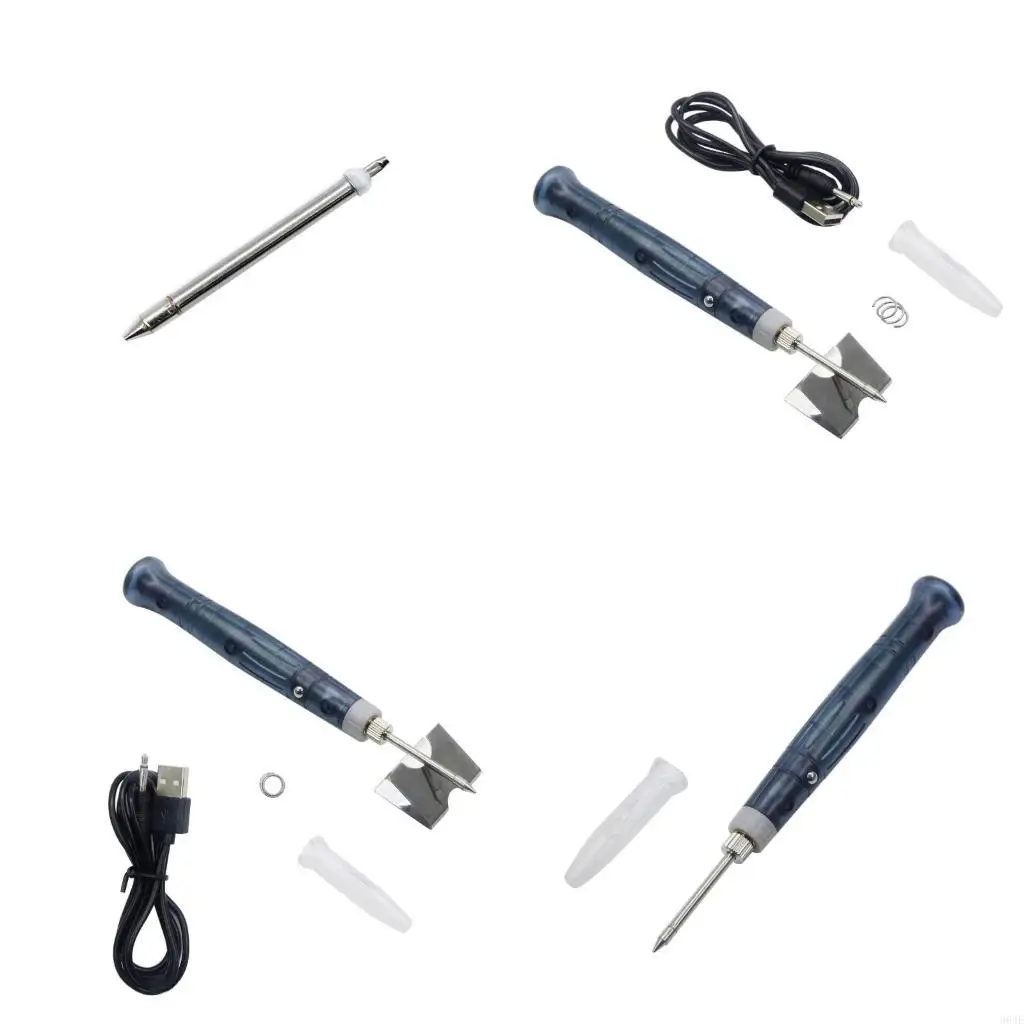 

964E Travel Friendly USB 5V Soldering Iron with Indicates Light Compact Welding Tool Electric Heating Iron for Easy Operate