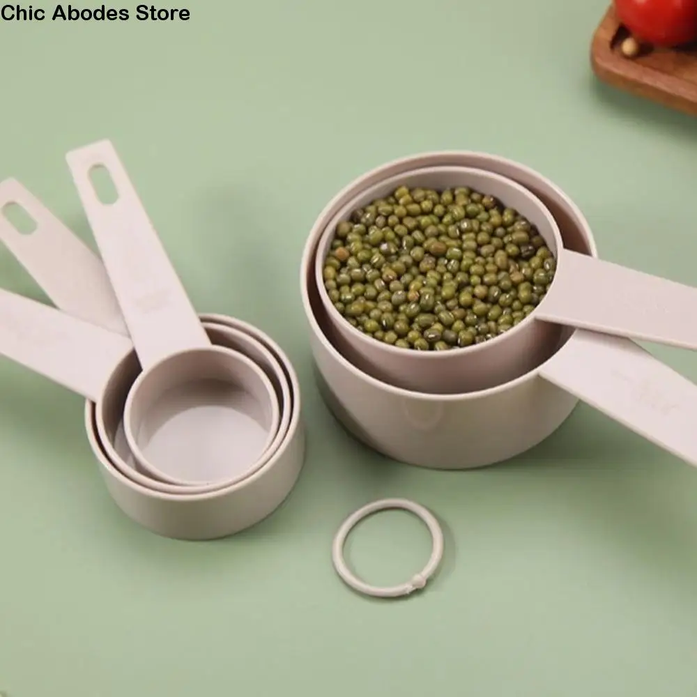 

10pcs/set Stackable Kitchen Measuring Spoon Accurate Measurement Plastic Baking Measuring Cup with Scale Multipurpose