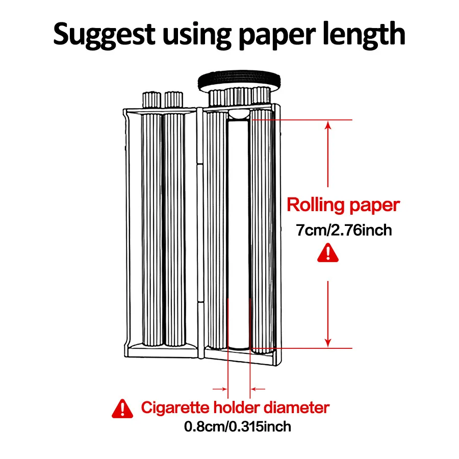 Cigarette Roller, Cigarette Machine, Cigarette Rolling Machine, Fits 6 & 8mm Filter Tips & 70mm Rolling Papers, Luxury Gifts - view 6