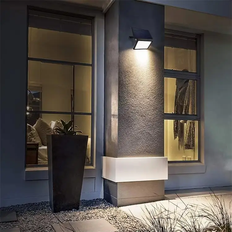 Solar LED Flood Light 550 Lumens 48 LED IP65 Waterproof Outdoor Wall Light with Solar Panel for Landscape RoHS Certified