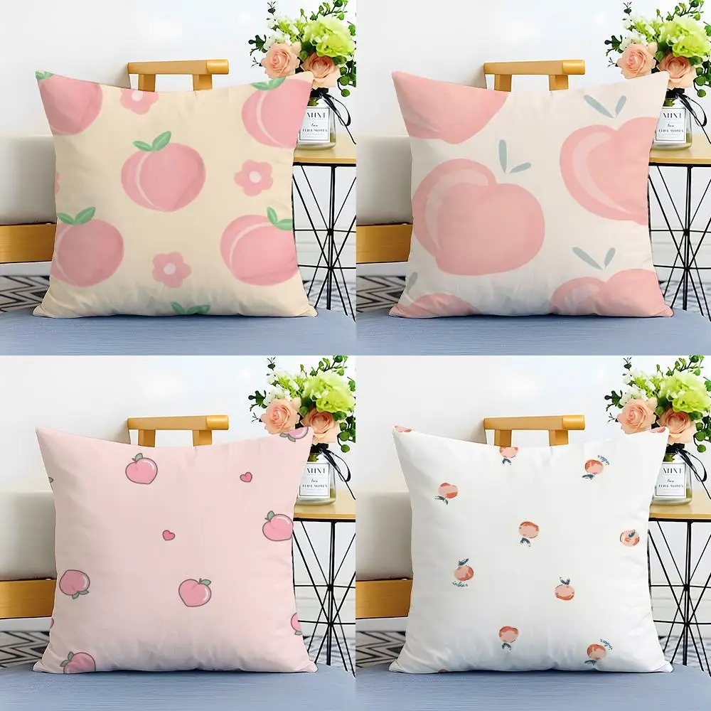 Warm Daily Hand-Drawn Watermelon Fruits Cushion Cover Linen Pillowcase Soft  for Sofa Bed Home Room Decor