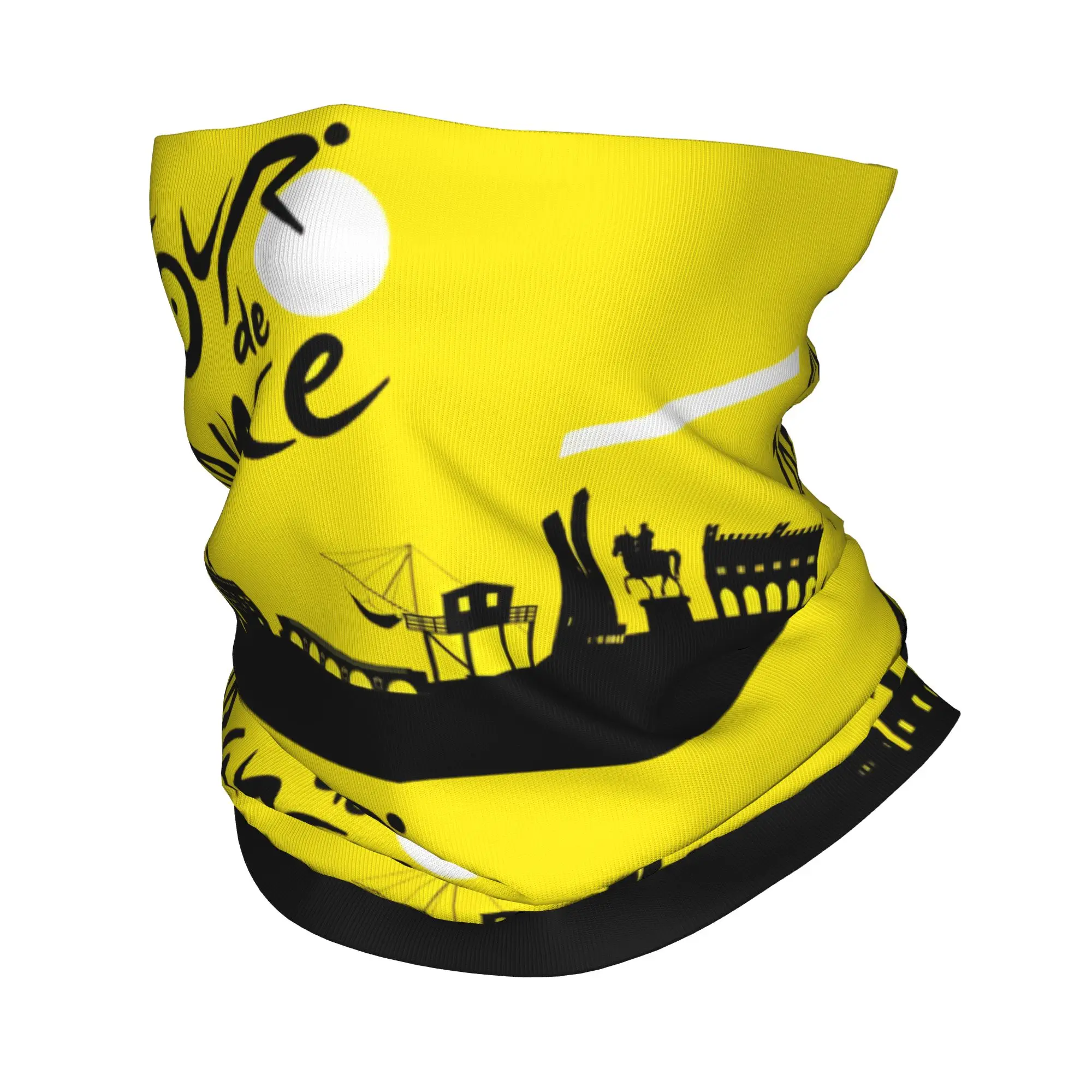 Custom France TDF Tour Bandana Neck Gaiter Windproof Face Scarf Cover Women Men Bicycling Headband Tube Balaclava