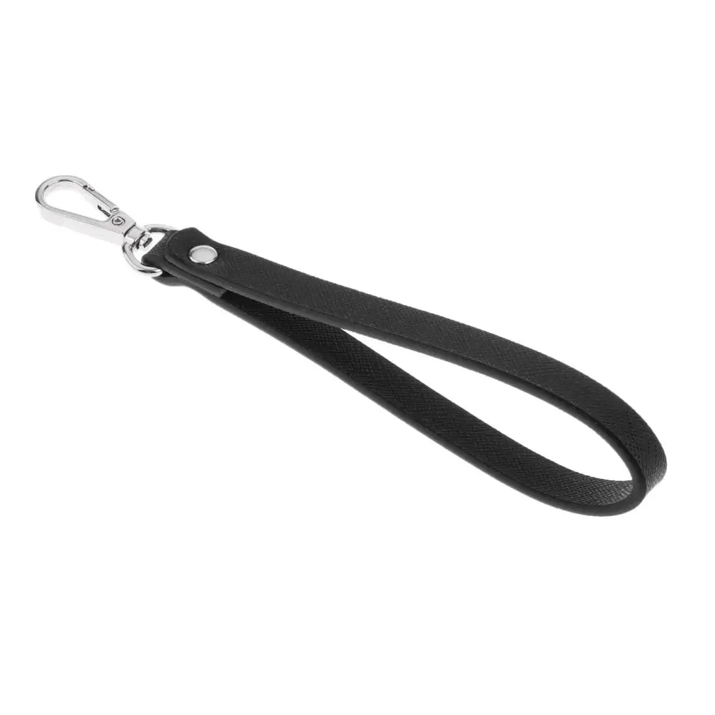 

PU Leather Keychain Vachetta Hand Wrist Strap Pouch Purse Key Wristlet