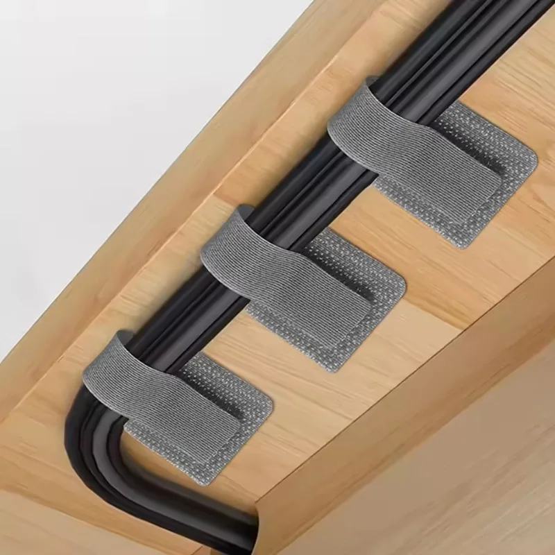 10/20 piezas bridas autoadhesivas para cables con Velcro, bridas para cables de nailon, para el hogar, dormitorios, oficinas, auriculares, administradores de cables de datos