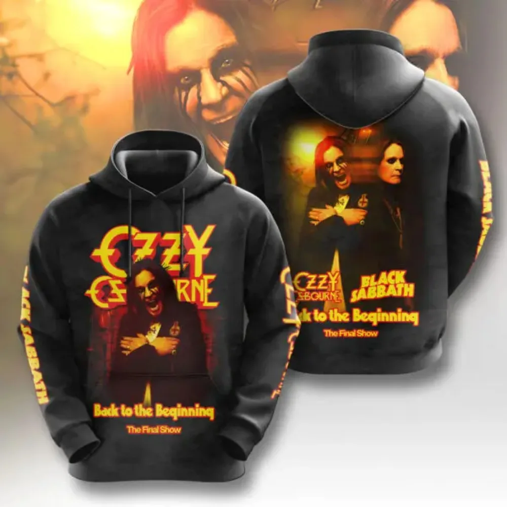 روك اوزي أوزبورن هوديس ثلاثية الأبعاد مطبوعة للجنسين بلوزات موضة الرجال النساء الهيب هوب البلوفرات المتضخم ملابس للرجال Y2k هوديي #3