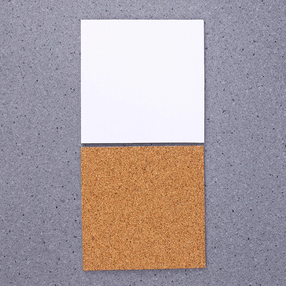 

40 PCS Reusable Cork Coasters Self Adhesive Accessories Light Brown Wooden Squares