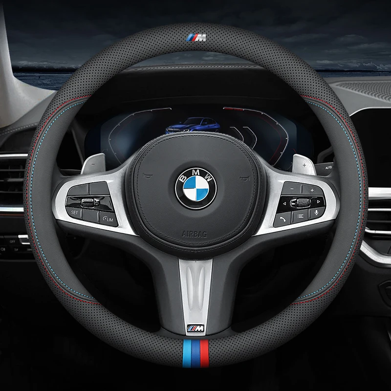 

Car Steering Wheel Cover For BMW M Performance M3 M5 X1 X3 X5 X6 X7 E46 E39 E36 E90 E60 F10 E39 F30 F20 E91 E30 G30 E53 F31 G20