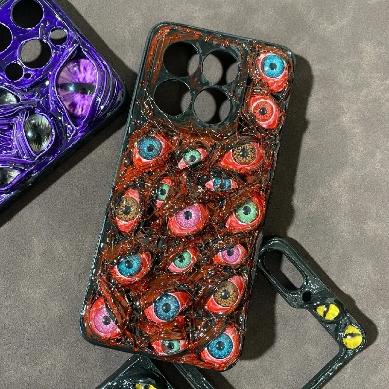 

4047 Original Handmade Phone Cases 3D Bloody Cthulhu Demon Eyes Customized Horror Gothic Bloody Punk Dark Halloween Gift