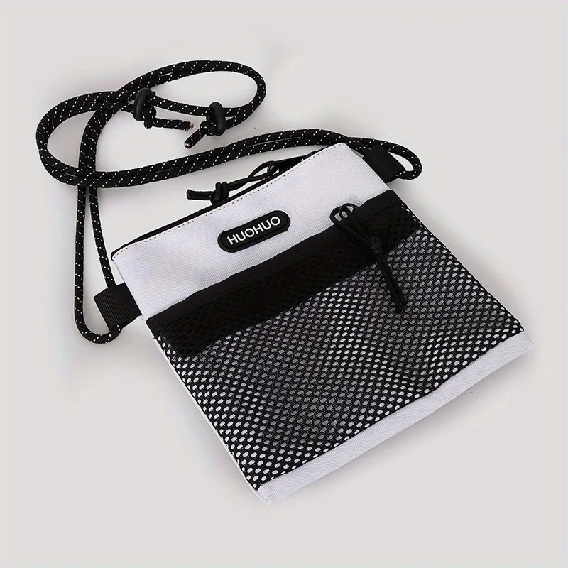 Trendy Sports Phone Bag, Coin Purse , Go Out Cycling Mesh Messenger Bag, Small Cross Body Shoulder Bag for Teen Women Girls Whit