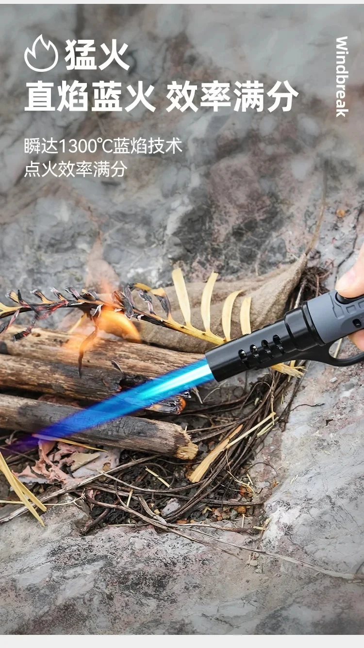 Neues Gasfeuerzeug 1300 ° Outdoor-Camping-Zündvorrichtung, Feuerzeug, Ofenzubehör, Camping-Grill, Flammenwerfer, aufblasbarer Zünder – Detail 7