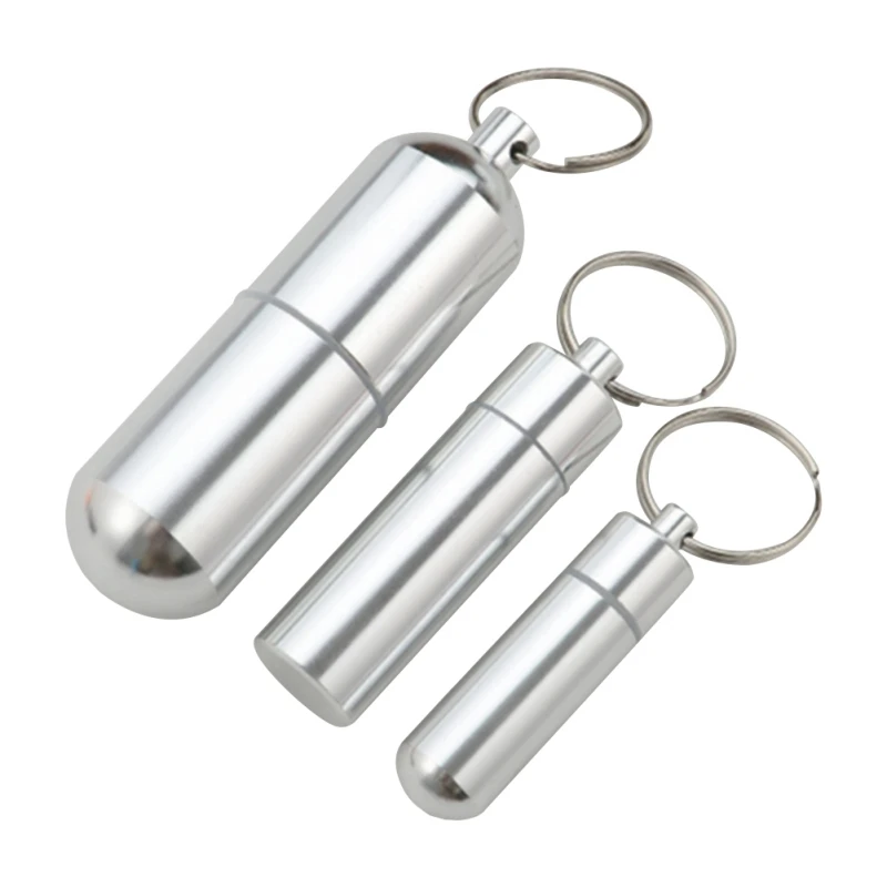 Boîte à pilules en aluminium étanche, porte-médicaments, Cache-bouteille, pour voyage, Camping, porte-clés, boîte à médicaments, soins de santé