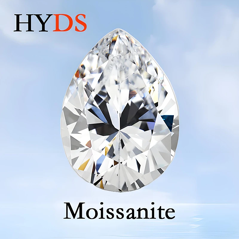 

Moissanite Stone Loose Gemstone VVS1 D Color Pear Cut Charms Beads for DIY Fashion Jewelry Making Materials with GRA Certificate