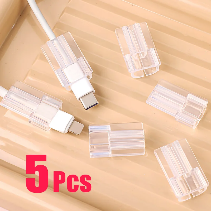 TPU Cable Organizer Clear Protector Charger Cable Protective Tools Wire Organizer Cover for Type C Charger Cable USB Cord