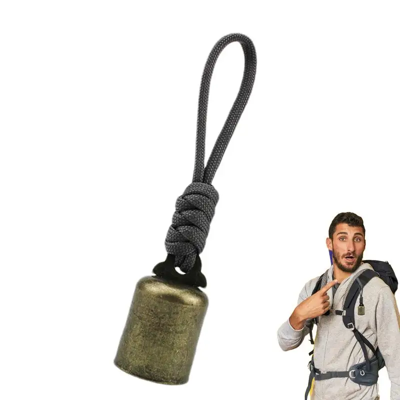 Bear Bells For Dogs Loud Bear Bell Vintage Metal Hiking Bell Outdoor Supplies Multi-Purpose Survival Bag Pendants With Silencer