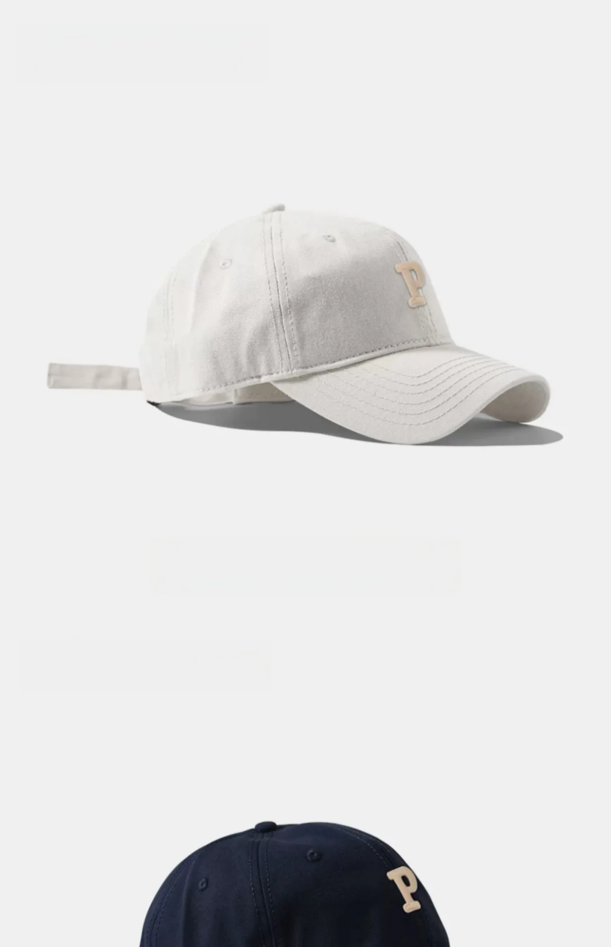 Mode P Brief Baseball Caps Männlich Große Größe 60 cm 63 cm Snapback Hüte Weibliche Ins Flut Weiche Top Große kopfumfang Sonnenhut – Detail 6