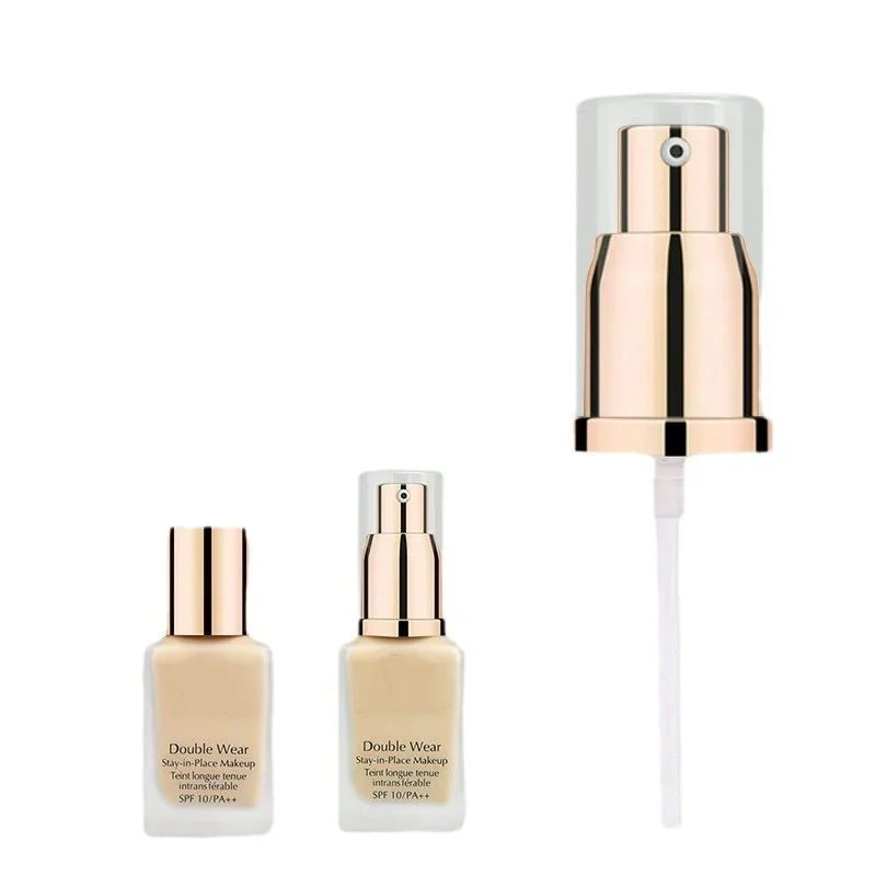 1Pc DW Liquid Foundation Pump Transparent&Golden Cove Upgraded Version DIY Bottle Fully Utilizing Not Wasteful Makeup Tools Pump