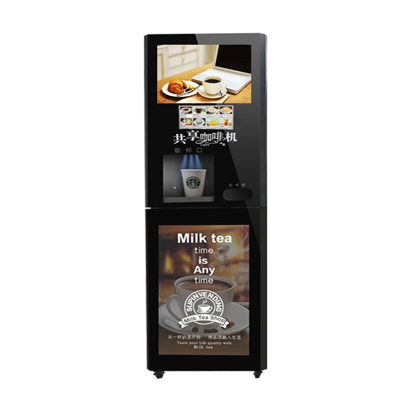 50ST(3+2 ) Hot Instant Coffee Machine Commercial Use Iced Juice Vending Machine Payment Coin Coffee Machine