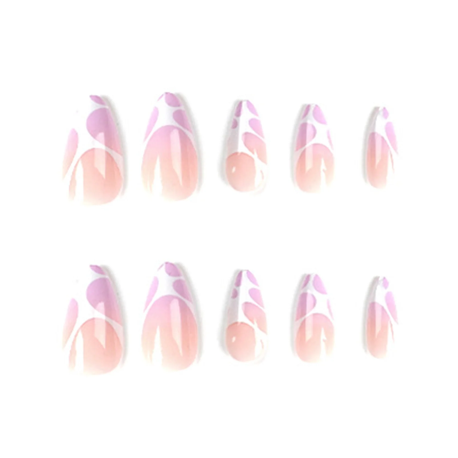 Purple Spot Almond Fake Nails Waterproof and Scratch-Resistant Fake Nails for Hand Decoration Nail Art