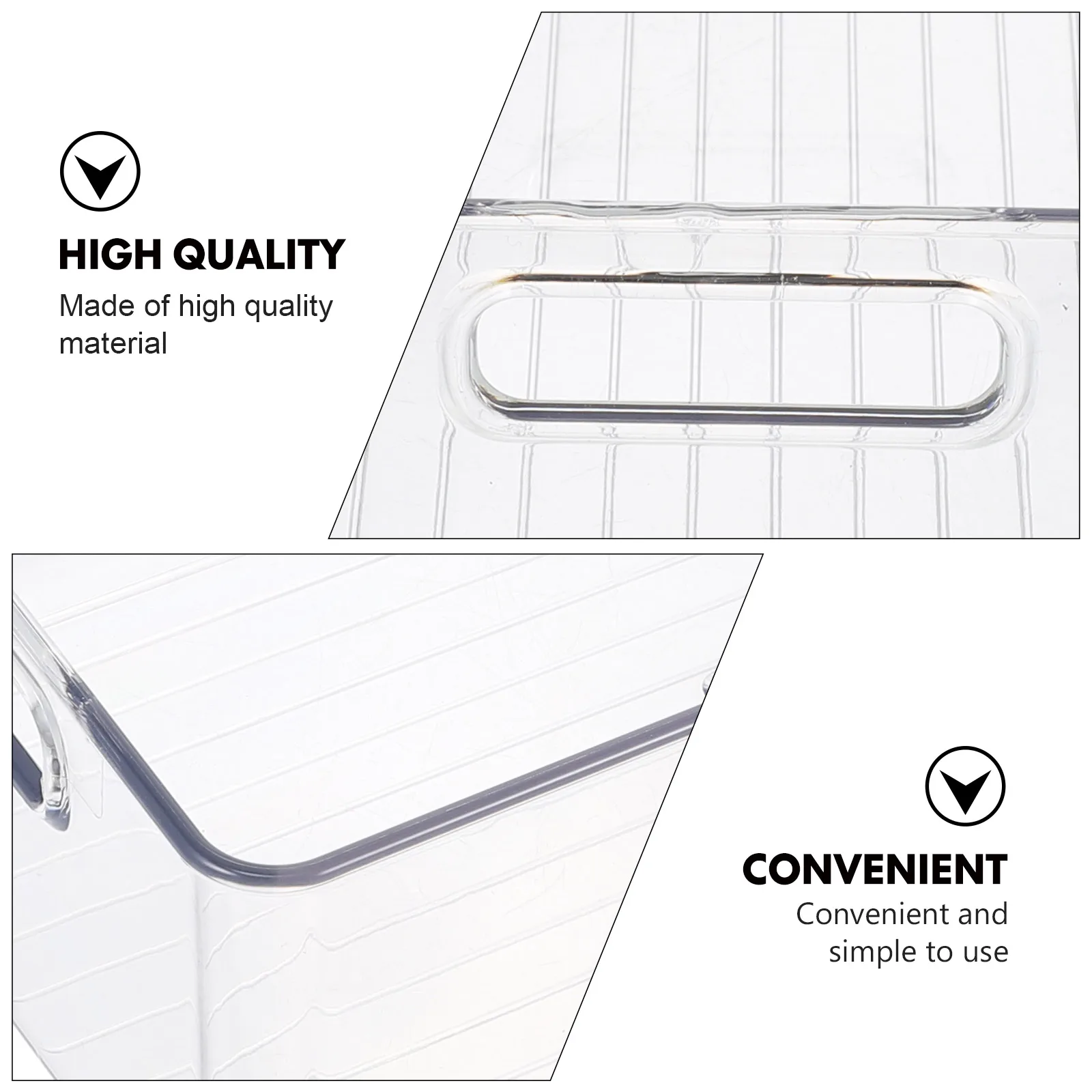 

Transparent Plastic Storage Box Durable PET Material Living Room Bedroom Organizer Desktop Container Home Supplies Sundry