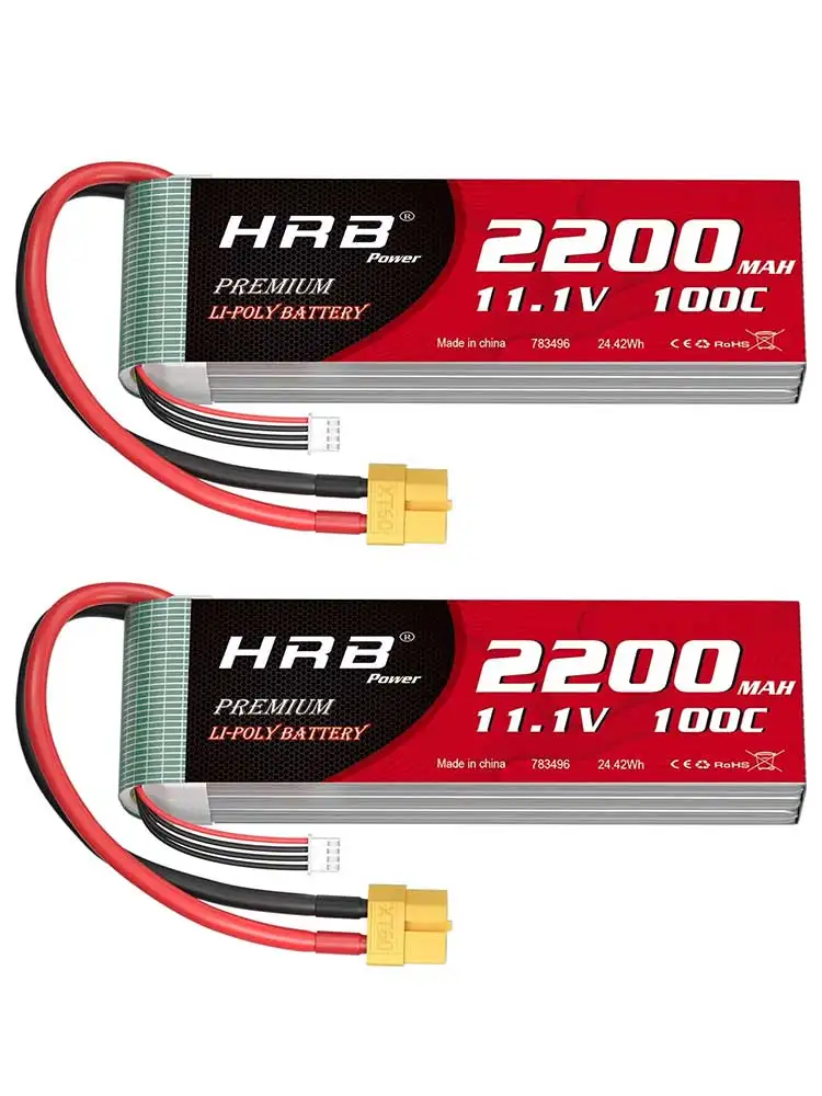 HRB 3S Lipo Batterie 11,1 V 2200mah 100C XT60 Für Axial SCX10 Flugzeuge FPV Drone Racing Auto boot RC Teile