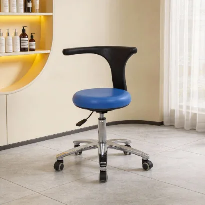Beauty and hair salon technician rotating lift stool with ba ckrest, dental stool, sturdy carpentry stool, nail stool, casters