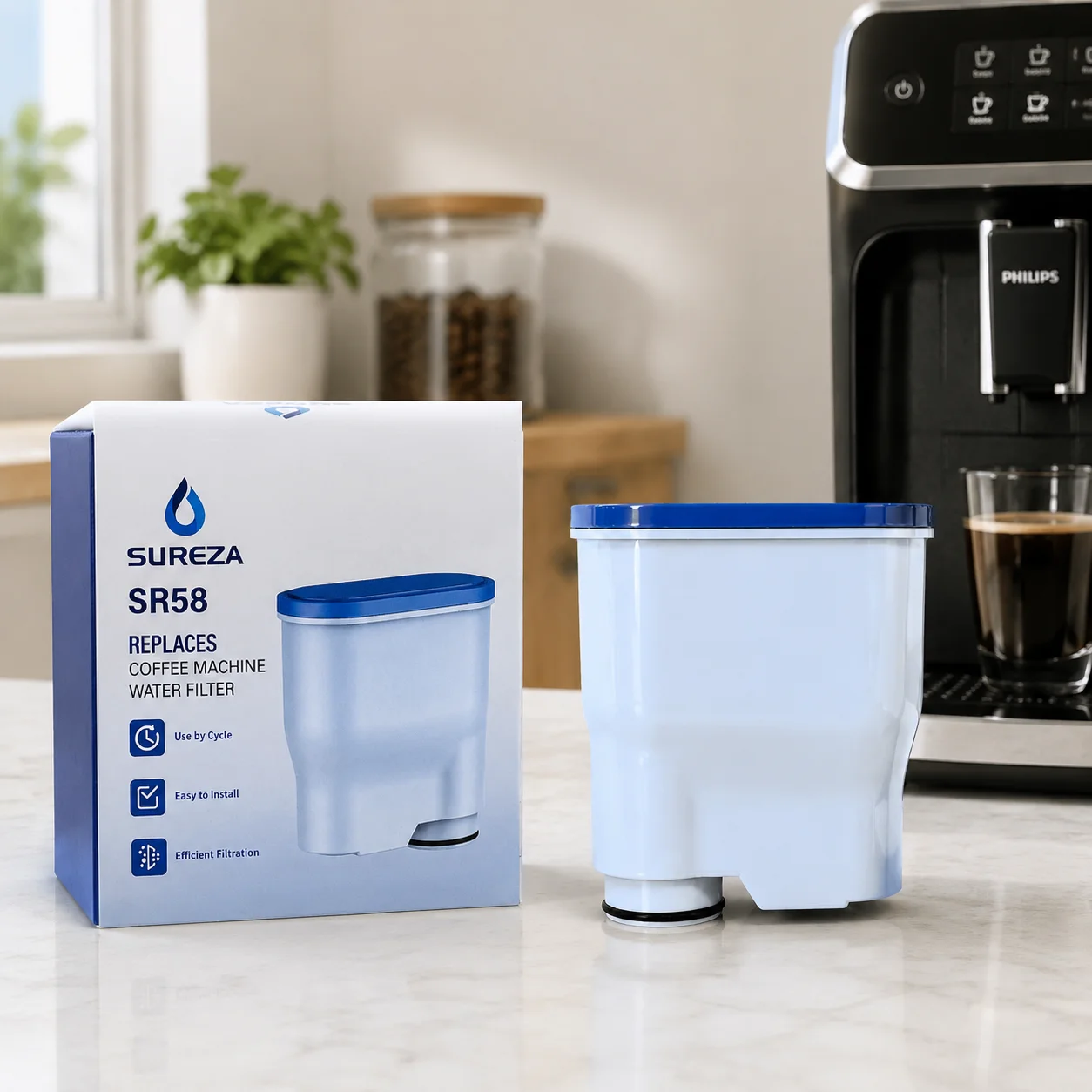 4pcs Coffee Machine Water Filter - Replacement for Philips Saeco AquaClean CA6903 Activated Carbon Coffee Filter view 2