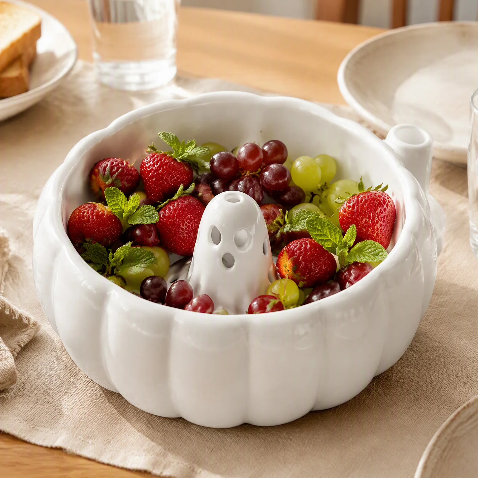 Halloween Pumpkin Fruit Strainer 3D Printed Berry Washing Swirl Colander Drainer Bowl