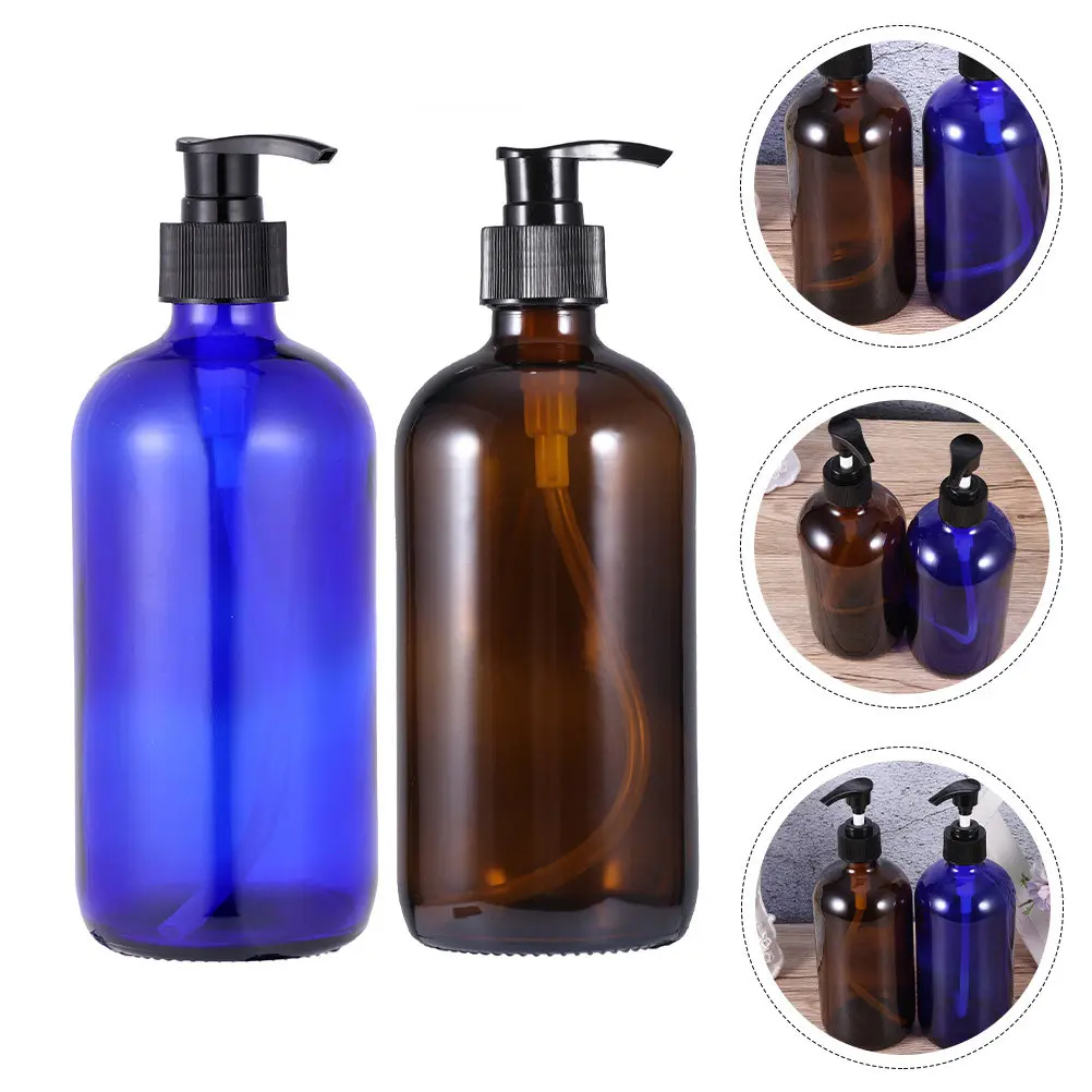

2 шт. многоразовые стеклянные флаконы для лосьона, универсальные емкости для хранения и дозирования жидкостей для путешествий