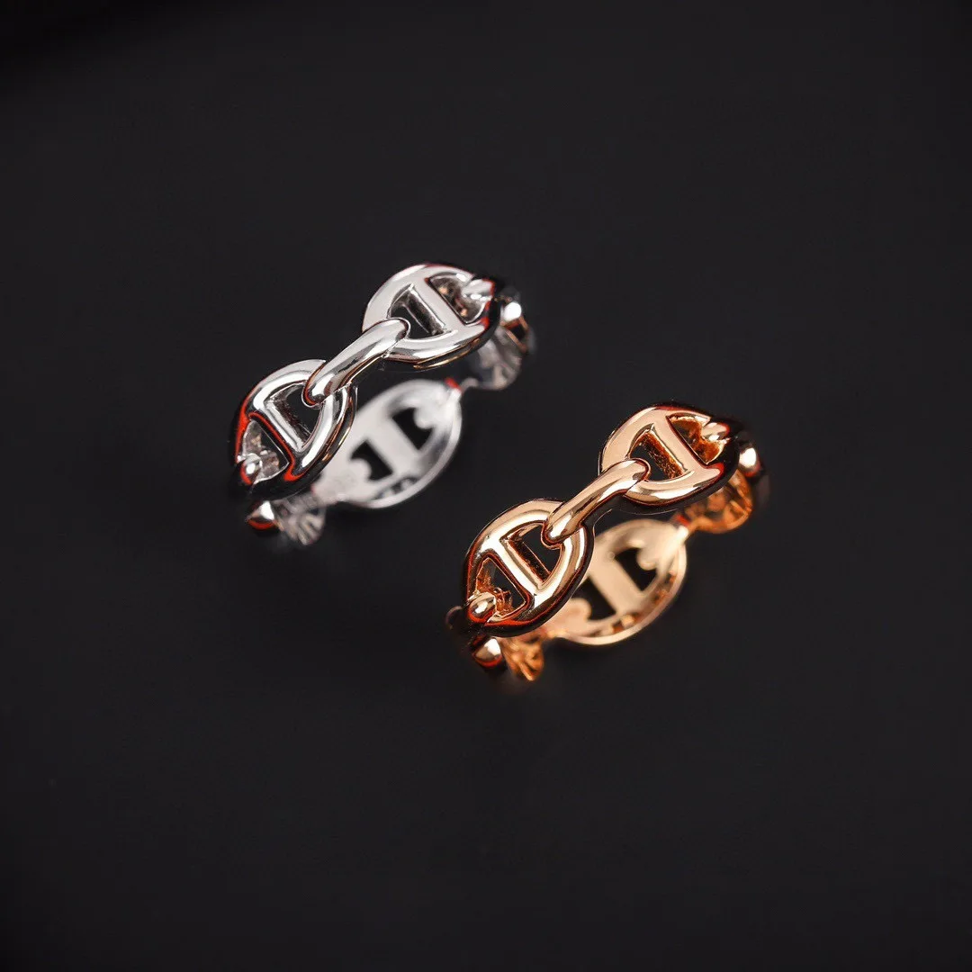 

French Style Higher Version Pig's Snout Ring S925 Silver 4A Zircon Affordable Luxury Festival Gift Birthday Party Pig's Snout