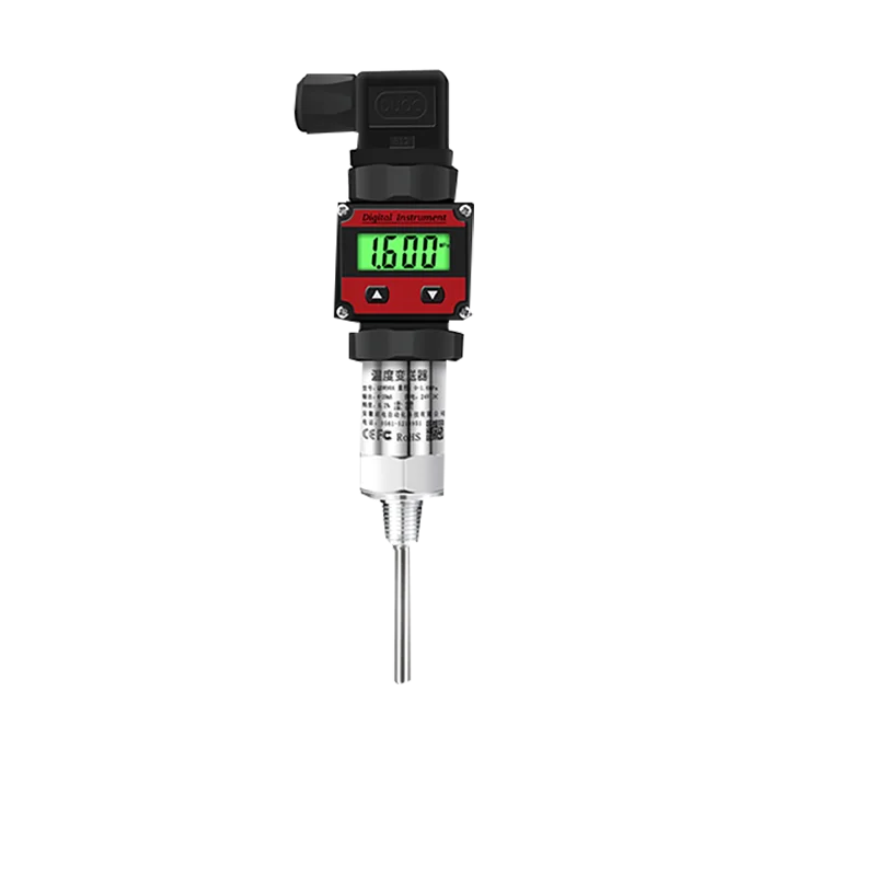 

PT100-50~500 Передатчик температуры Подключаемый ЖК-дисплей Кабель 1 м Выход 4-20 мА 50x6 мм с поршневым зондом размера резьбы M20*1,5
