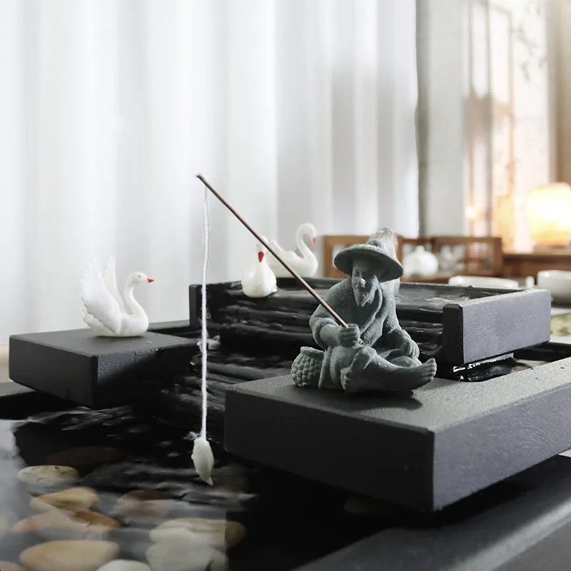 Ceremony Drainage Tea Tray Stone Accessories Table Decorative Black Hospitality Tea Tray Living Room Bandejas Home Products