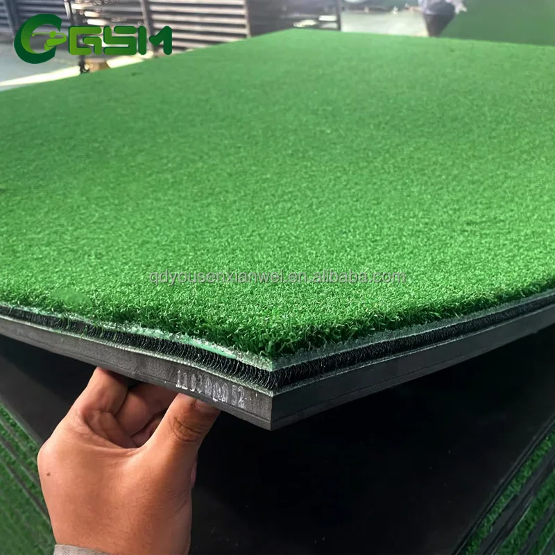 

GSM 1.5mx1.5m 3D Golf Practice Mat Premium 4 Layer Golf Hitting Mat