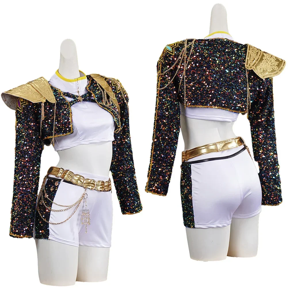 2026 Black Golden Costume Set Cute Dress Up Outfit Halloween Party Cosplay Roleplay Uniform Performance Birthday Fancy Dress