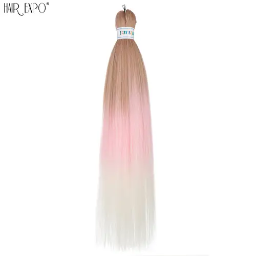 26Inch Easy Braids Hair Synthetic Colourful Pre Stretched Braiding Hair Extensions Jumbo Braids Ombre Yaki Long Straight Hair - Image 81