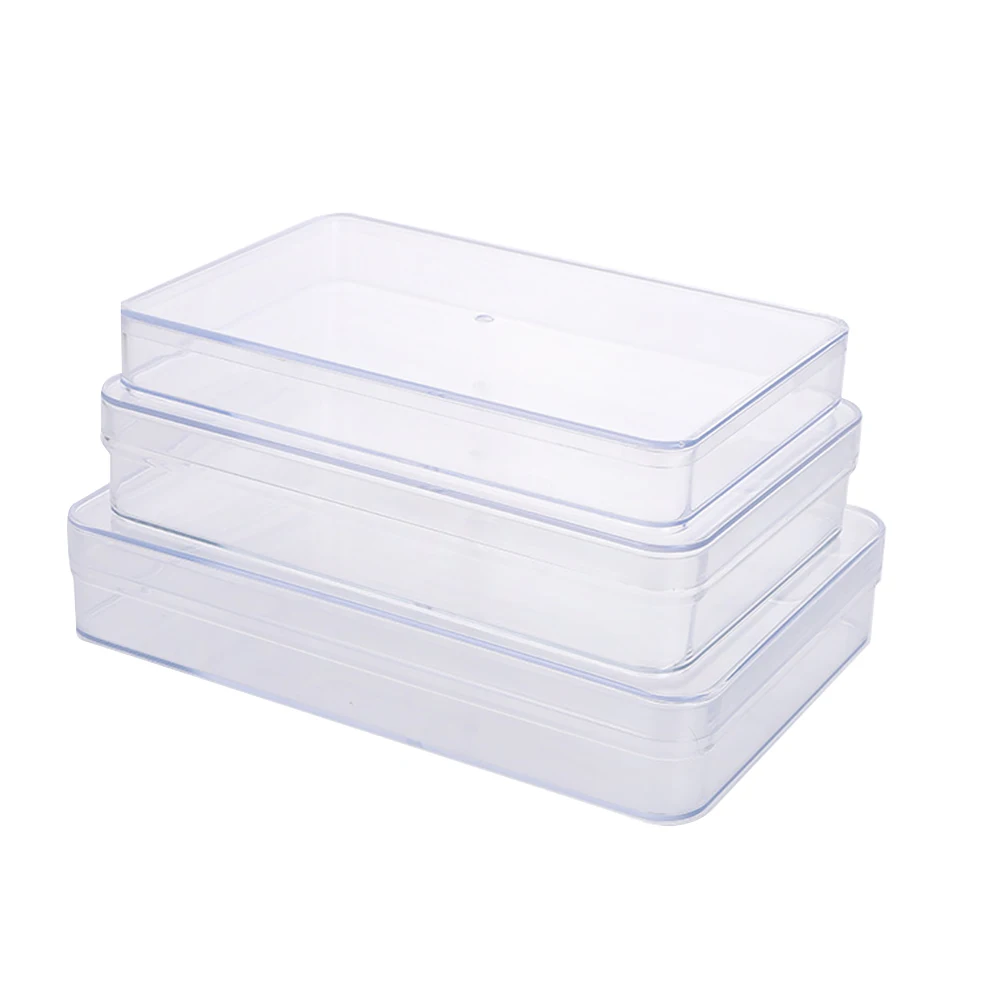 

3 Pcs Plastic Box Cupcake Case Snack Holder Packing Medicine Storage Transparent Food Container Portable Storage Box for Cake