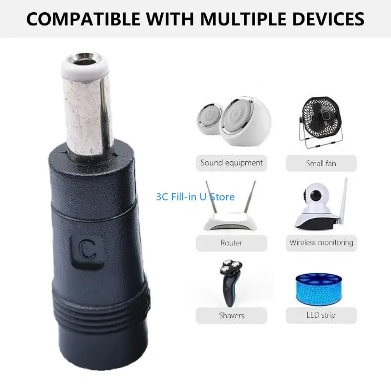 G8TA Máy tính xách tay thiết yếu Bộ điều hợp nguồn điện TIP TIP DC5521 đến đầu nối DC5525