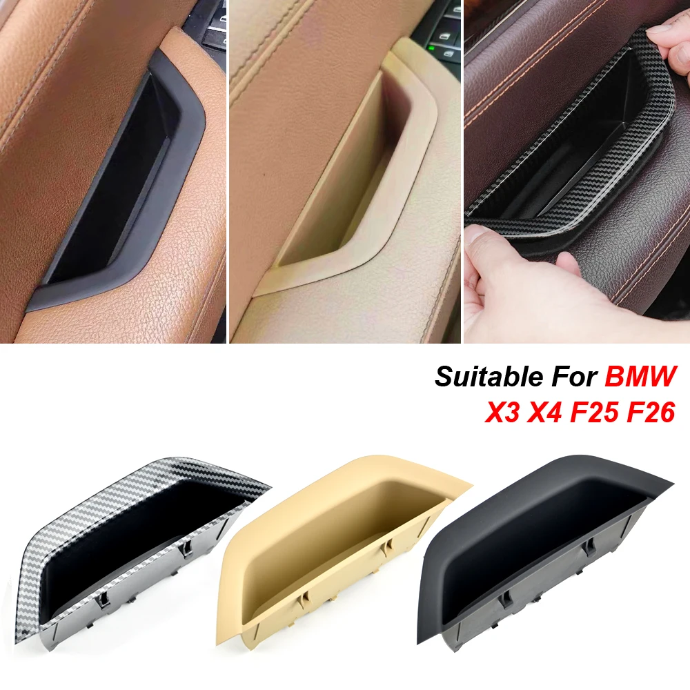 New Interior Door Pull Handle Armrest Panel Cover Storage box LHD RHD For BMW X3 X4 F25 F26 2011-2017