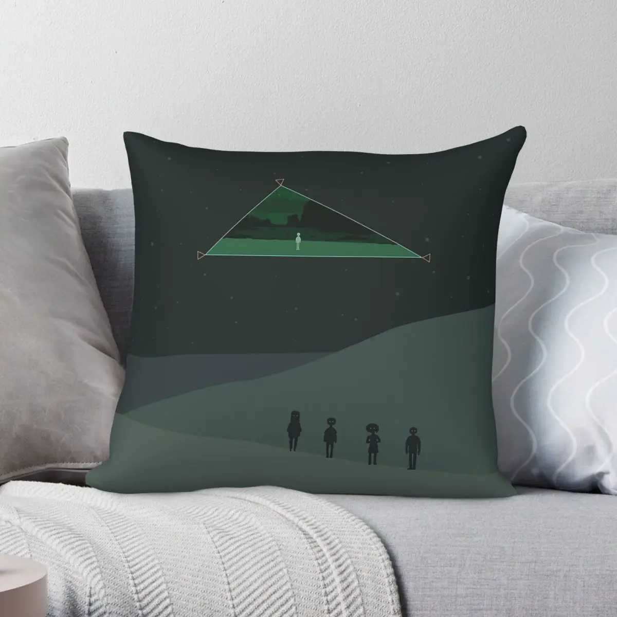 Oxenfree Adventure Game - Funda de almohada cuadrada de poliéster, lino, terciopelo, con cremallera creativa, decorativa, para cojín de habitación