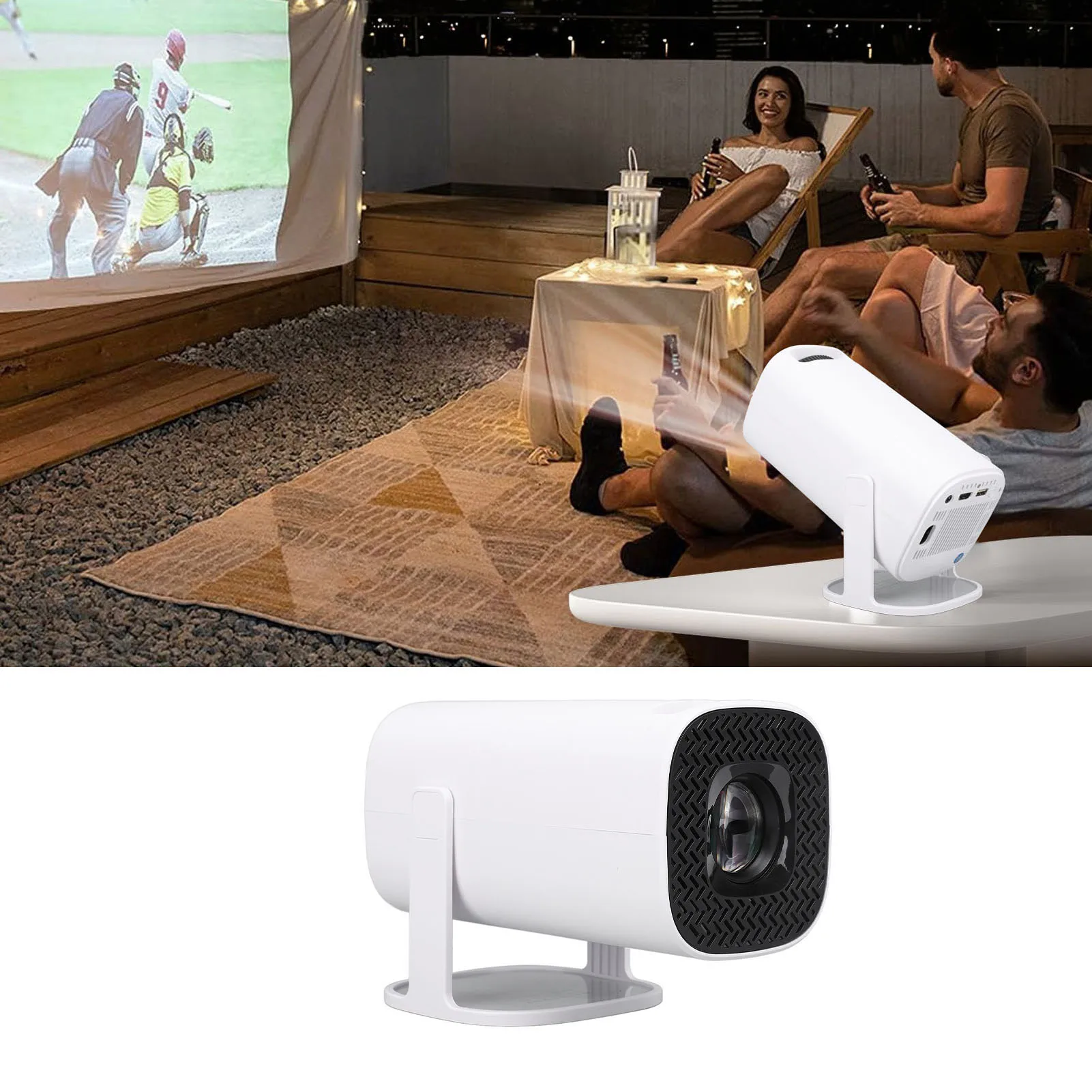P30 1080P FHP 4K LED Projector 150 Lumens Android11 WiFi6 BT Vertical Portable Low Noise Smart Home Cinema Display Gear Kit
