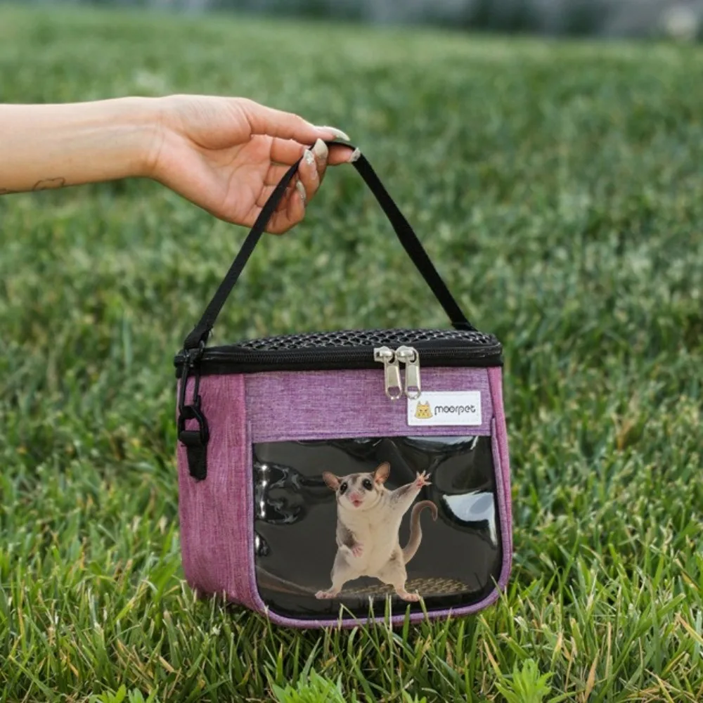 Portable Small Pet Bag Hamster Transporter Breathable Rabbit Carrier Travel Carrying for Guinea Pigs Pigami Squirrel Supplies