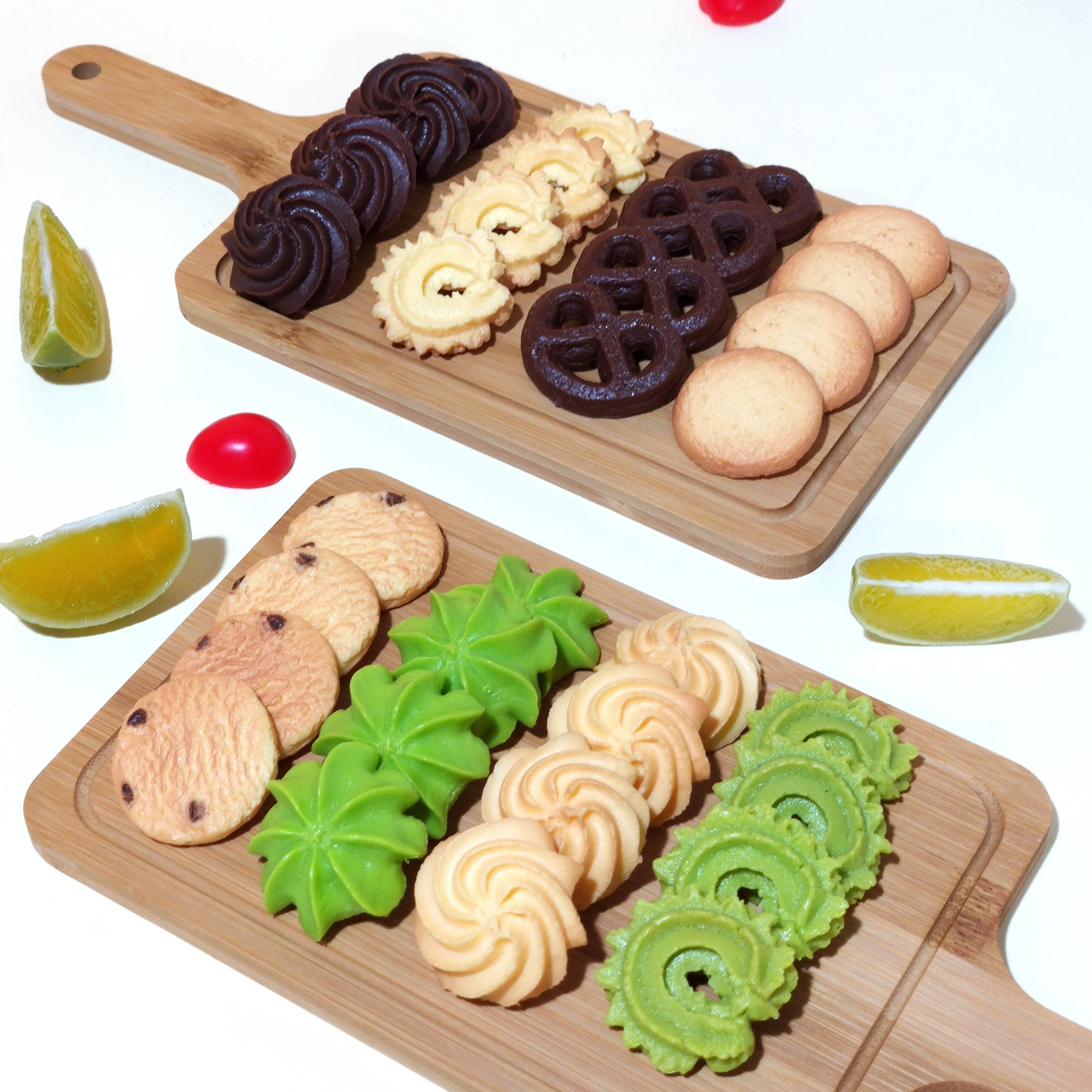 5pcs Artificial Cookies Model Photography Fake Food Props Simulation Cookies Kindergarten DIY Home Festive Party Decorations