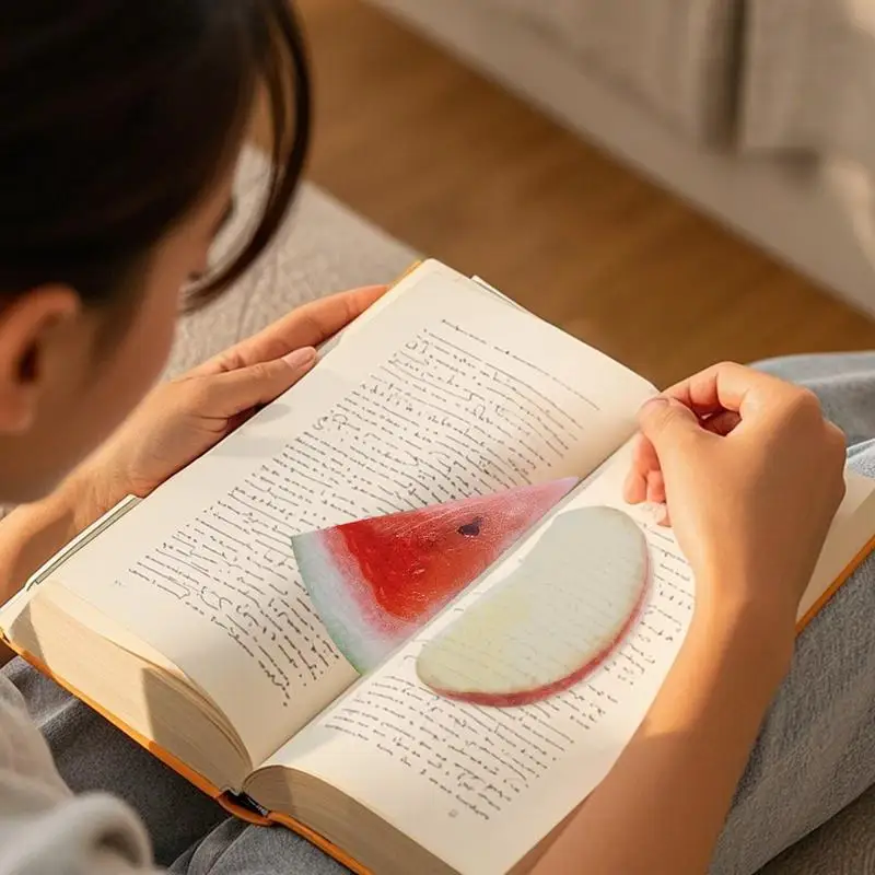 علامة مرجعية على شكل البطيخ، علامات كتاب ثابتة، ملحقات القراءة مع البطيخ الأكريليك لعشاق القراءة
