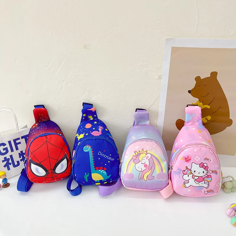 New Children'S Bag Cartoon Dog Team Spider Dinosaur Boy'S Shoulder Bag Traveling Change Crossbody Bag Children'S Chest Bag image 2