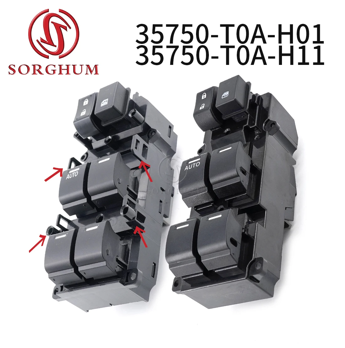 SORGHUM 35750-T0A-H11 35750-T0A-H01 Car Power Window Control Switch Master Button For Honda CRV 2014-2017 ACCORD Sedan 2008-2012