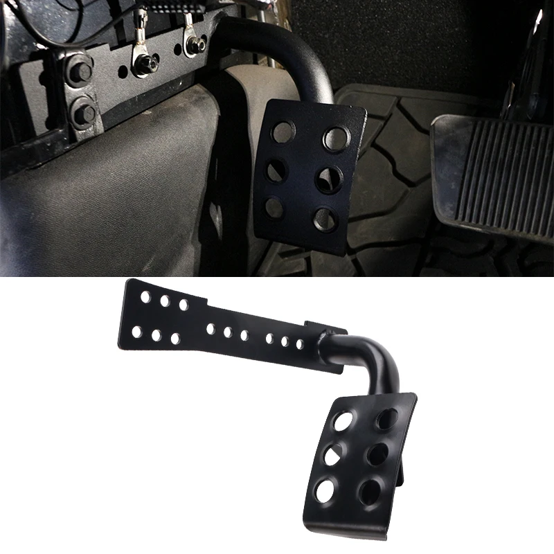 Усиленная регулируемая металлическая подножка (педаль-опора) для Jeep Wrangler JK 07-18, левая сторона водителя, для бездорожья, комфортный модифицированный аксессуар
