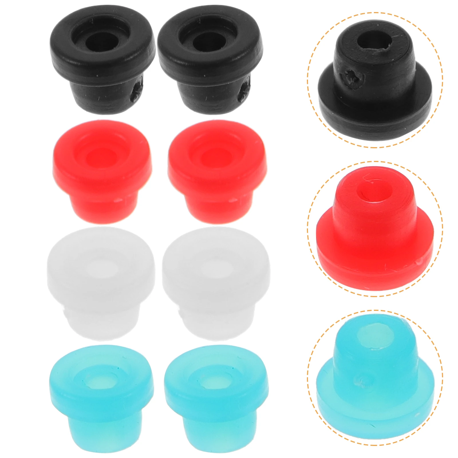 100 قطعة من حلقات الدبوس من السيليكون لإبر آلة الوشم وأداء مستقر واستبدال وسادة إبرة