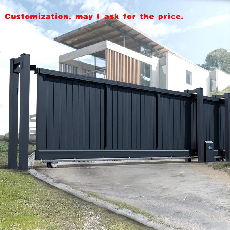 

custom.Metal Industrial Main Sliding Automatic Commercial Fence Cantilever Sliding Gate Outdoor Entrance Driveway