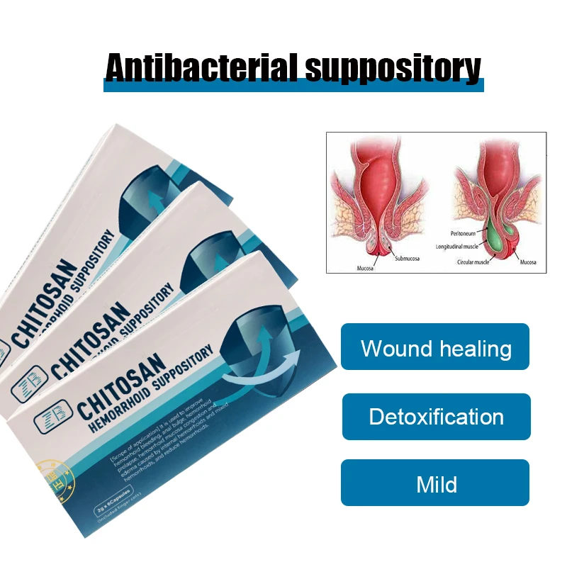 12pcs Anorectal Suppository Improve Bleeding Caused By Internal Hemorrhoids And Mixed Hemorrhoids Relieve The Pain Of Falling