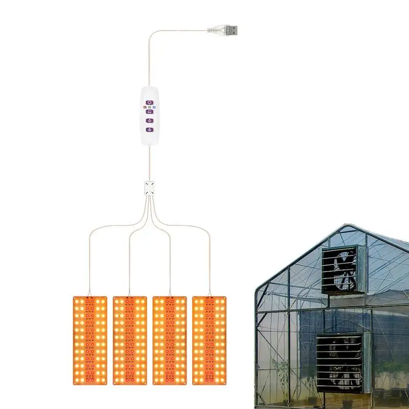 Luz LED de espectro completo para cultivo de plantas de interior, bombilla con encendido/apagado automático, temporizador de 8/12/16H, regulable